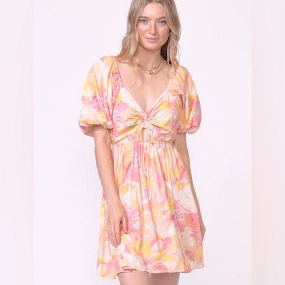 NWT Adelyn Rae Fit & Flare Tie Dye Mini Sundress - Picture 4 of 6
